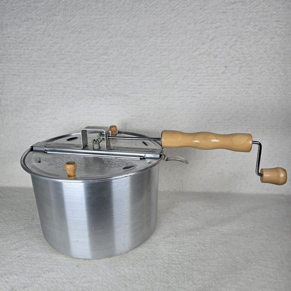 The Genuine Whirley Pop Perfect Popcorn Maker Popper Hand Manual Crank Vintage